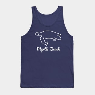 Honu Tide - White Outline Myrtle Beach South Carolina Tank Top